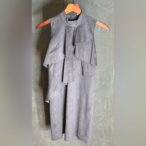 Mud Pie Carley Suede Dress Grey S